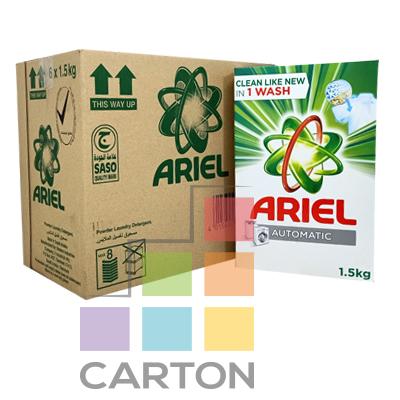 ARIEL AUTOMATIC DETERGENT POWDER 6*1.5KG